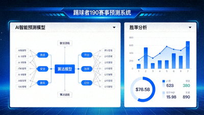 踢球者190赛事预测系统界面展示AI智能预测模型和胜率分析